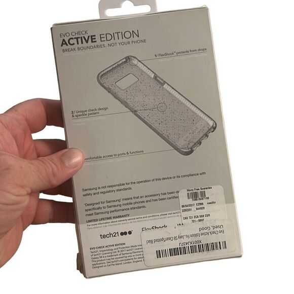 Tech21 Evo Check Active Case for Samsung Galaxy S8 -‎ Clear/Black - Picture 3 of 3